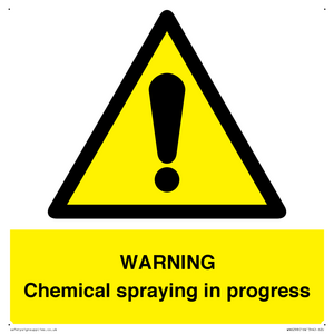 WARNING Chemical spraying in progress